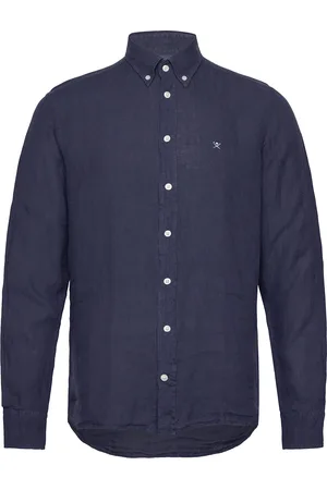 Hackett Ess Gmd Linen Brpt Navy