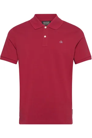 Scotch&Soda Seasonal Core - Cotton Pique Regular Fit Polo Red