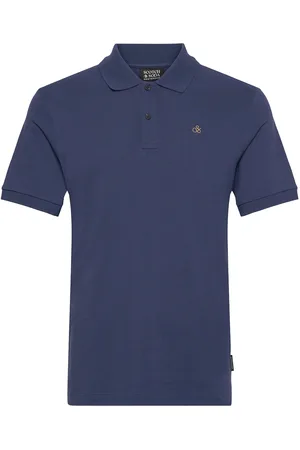 Scotch&Soda Seasonal Core - Cotton Pique Regular Fit Polo Navy