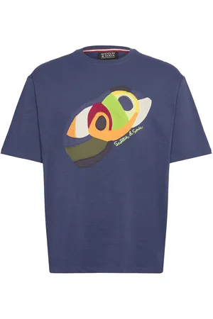 Scotch&Soda Loose Fit Applique T-Shirt Navy