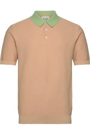 Scotch&Soda Structured Knitted Polo Beige