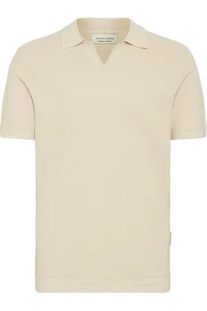 Casual Friday Cfmateo Ss Structured Polo Knit Beige