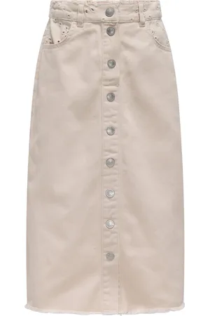 ONLY Kogelsa Midi Crochet Skirt Otw Beige