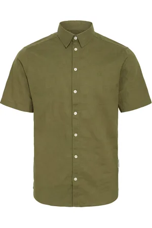 Casual Friday Cfaksel Ss Linen Mix Shirt Khaki