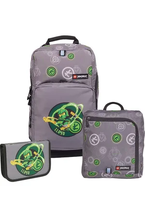 Lego Bags Lego® Optimo Starter School Bag W/Attachable Gym Bag & Pencil Case W/ Content Grey