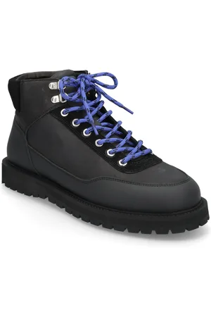GARMENT PROJECT Olaf Lace-Up Boot - Black Crazy Horse Leather Black
