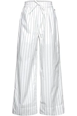 Mads Norgaard Crisp Poplin Pipa Pants White