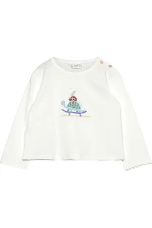 MANGO Cotton Printed T-Shirt White