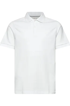 MANGO Short-Sleeved Cotton Polo Shirt White