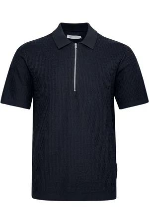 Casual Friday Cfjoe Ss Structured Polo Knit Navy