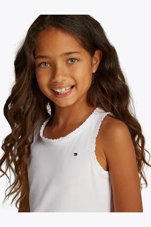 Tommy Hilfiger Essential Rib Lace Tank Top White