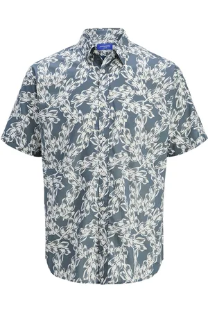 JACK & JONES Jorjoshua Split Aop Shirt Ss Jnr Jack & J S Blue