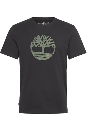 Timberland Camo Tree Logo Short Sleeve Tee Black