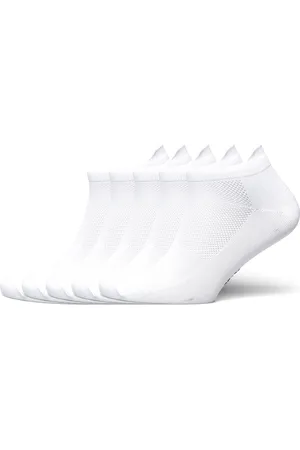 ZEBDIA Unisex 5-Pack Running Socks White