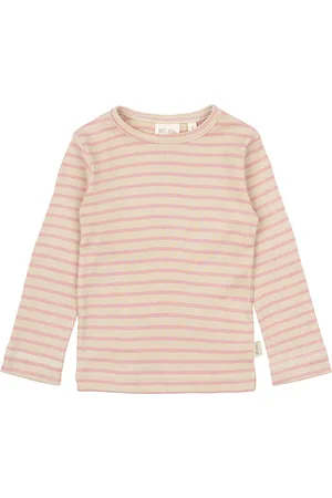 Petit Piao T-Shirt L/S Modal Striped Pink