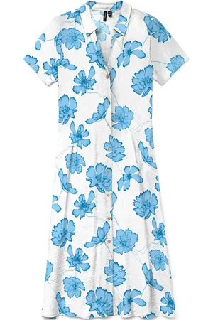 VERO MODA Vmjosie S/S Calf Shirt Dress Wvn Ga Patterned