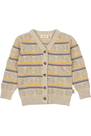 Petit Piao Cardigan Crafted Stripe Beige
