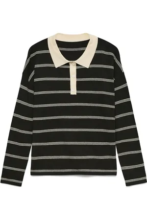 VERO MODA Vmstjerni Ls Polo Pullover Exp Black