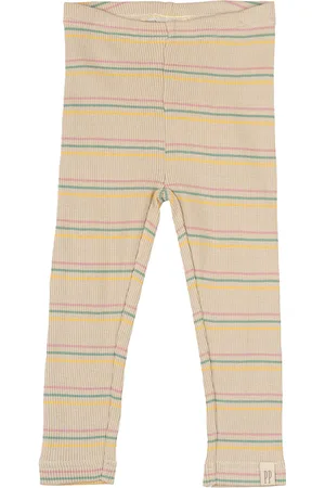 Petit Piao Legging Modal Multi Striped Beige