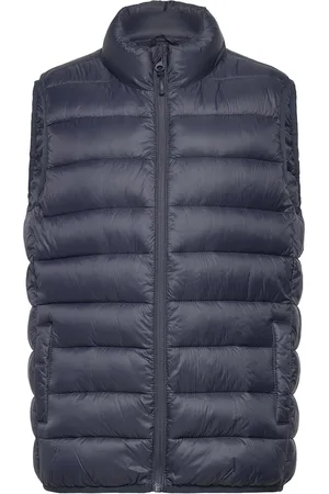 MANGO Quilted Gilet Navy