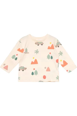 MANGO 100% Cotton T-Shirt With Printed Drawing Beige