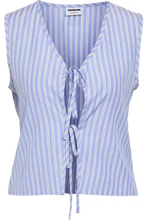 Noisy May Nmfrida S/L Tie Vest Wvn Blue
