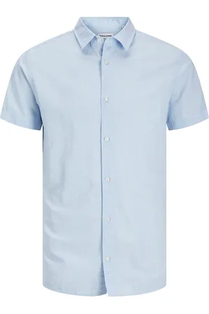 JACK & JONES Jjbreeze Linen Blend Shirt Ss Sn Jnr Jack & J S Blue
