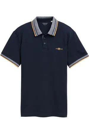TOM TAILOR Polo With Print Navy