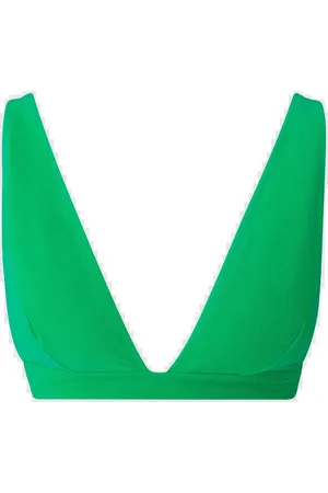 Understatement Plunge Bikini Top Green