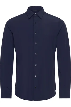 Michael Kors Performance Stretch Slim Shirt Navy