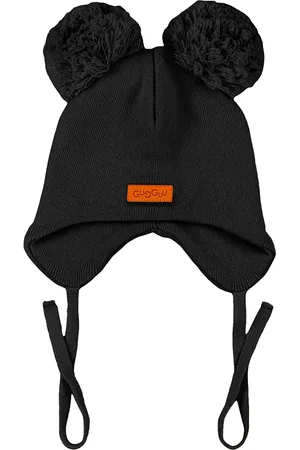 Gugguu Cotton Double Tuft Baby Beanie Black
