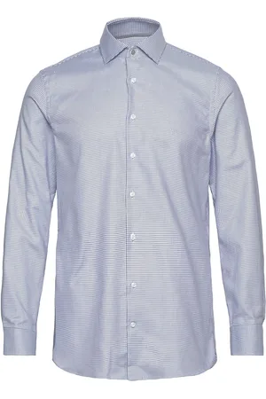 Michael Kors Basket Weave Dobby Slim Shirt Navy