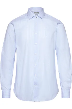 Michael Kors Dobby Stripe Slim Shirt Blue