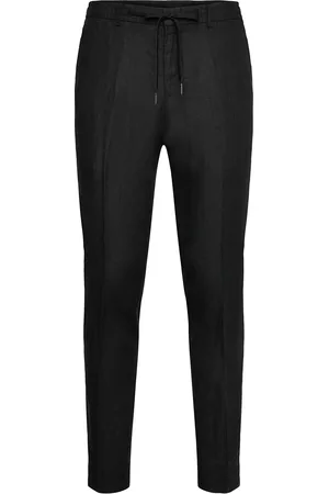 Michael Kors Pure Linen Pant Drawstring Black