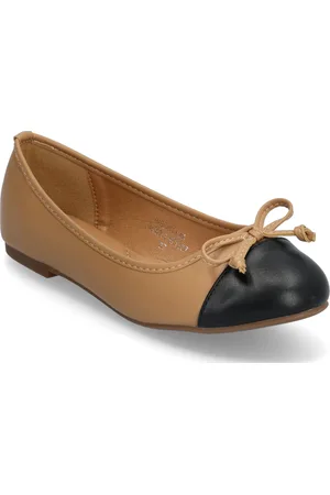 Bianco Biaceline Ballerina Toecap Faux Leather Brown