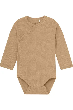 FIXONI Wrap Body Ls Mélange Rib Beige