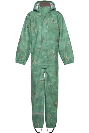 Mikk-Line Pu Rain Suit Aop Recycled Green