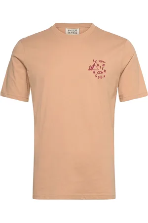Scotch&Soda Regular Fit Left Chest Logo T-Shirt Beige