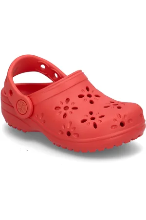 Crocs Classic Floral Cut Out Clog T Red