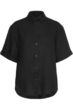 GANT Rel Linen Ss Shirt Black