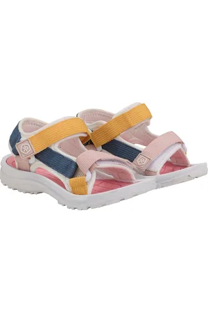 Color Kids Colorblock Sandals W. Velcro Coral