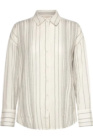 Freequent Shirt From Freequent In An Ultra-Light Cotton Material With A Handcrafted, Strip Cream