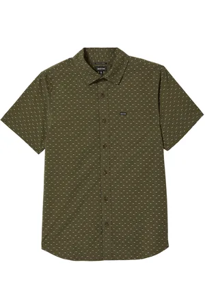 Brixton Charter Print S/S Wvn Khaki