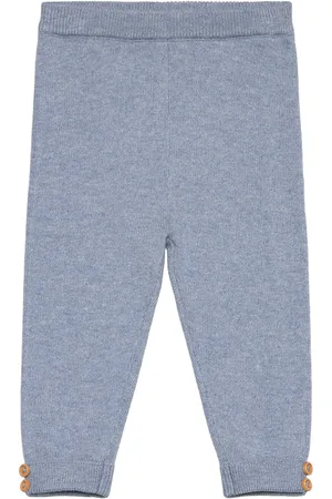 MANGO Leggings With Buttons Blue