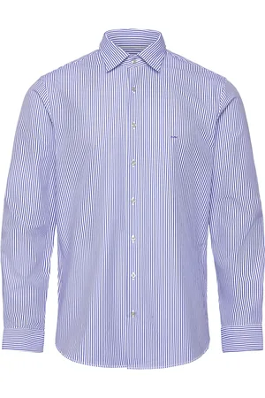 Michael Kors Performance Stripe Slim Shirt Blue