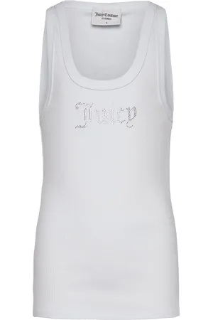 Juicy Couture Thin Strap Racer Vest White