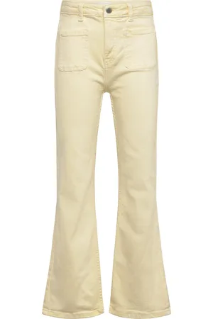 MANGO Flared Jeans With Pocket Yellow