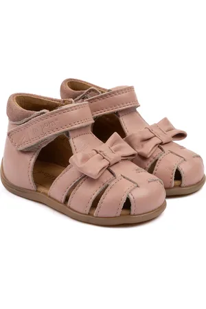 Pom Pom Starters Bow Velcro Sandal Pink