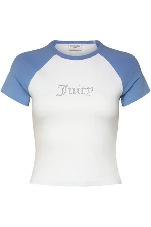Juicy Couture Contrast Raglan Baby Tee White