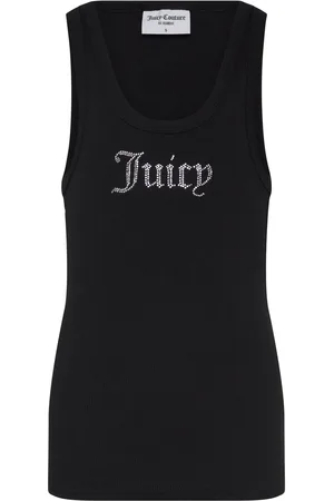 Juicy Couture Thin Strap Racer Vest Black